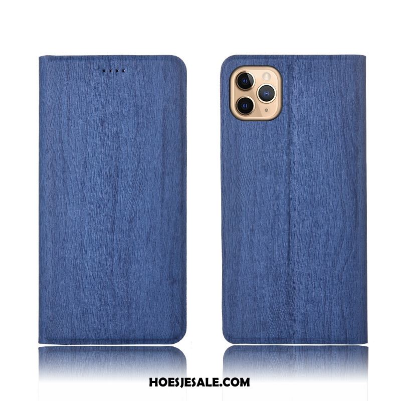 iPhone 11 Pro Hoesje Scheppend Clamshell Blauw Patroon Anti-fall Korting