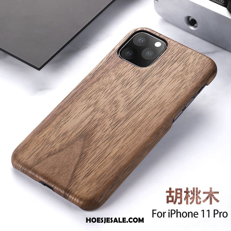 iPhone 11 Pro Hoesje Scheppend Hout Zwart Nieuw Persoonlijk Korting