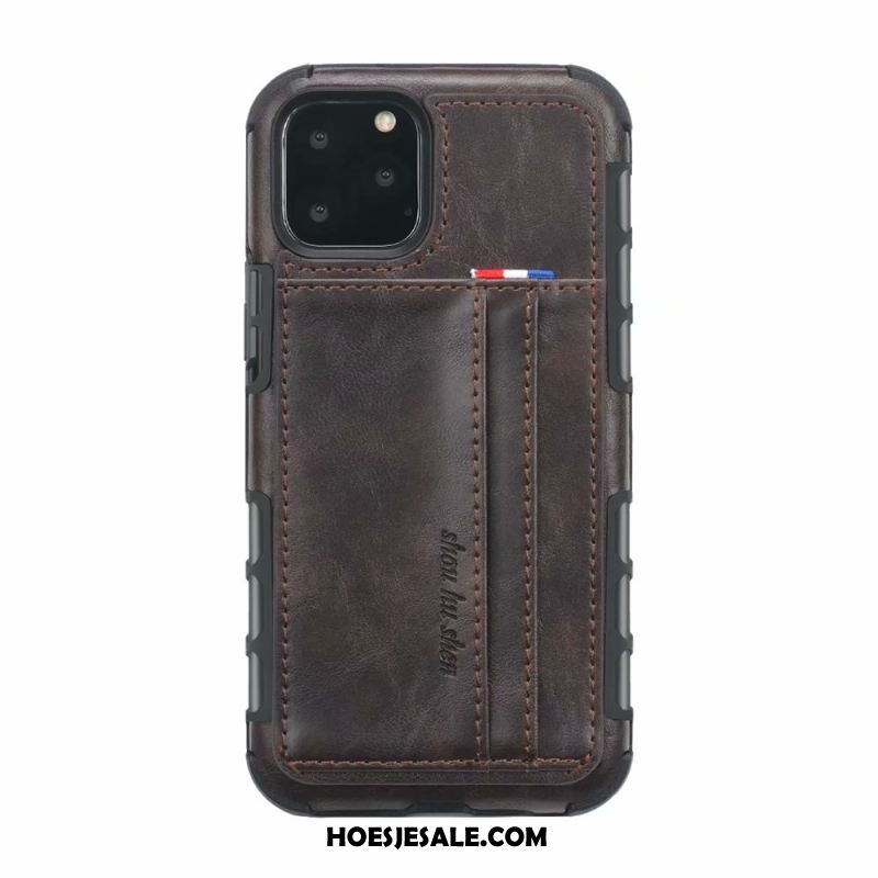 iPhone 11 Pro Hoesje Vintage All Inclusive Leren Etui Mobiele Telefoon Kaart Kopen