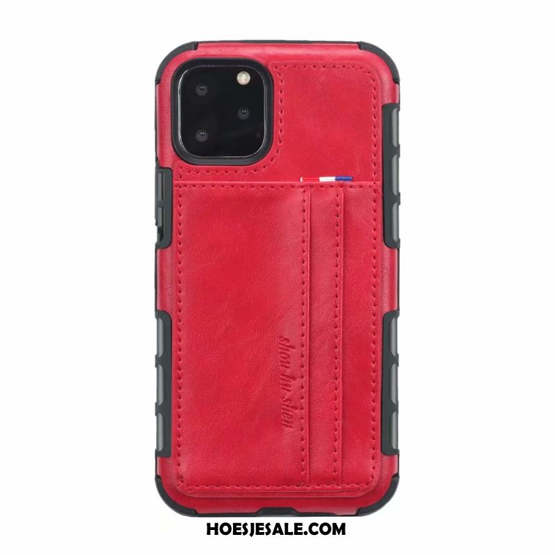 iPhone 11 Pro Hoesje Vintage All Inclusive Leren Etui Mobiele Telefoon Kaart Kopen