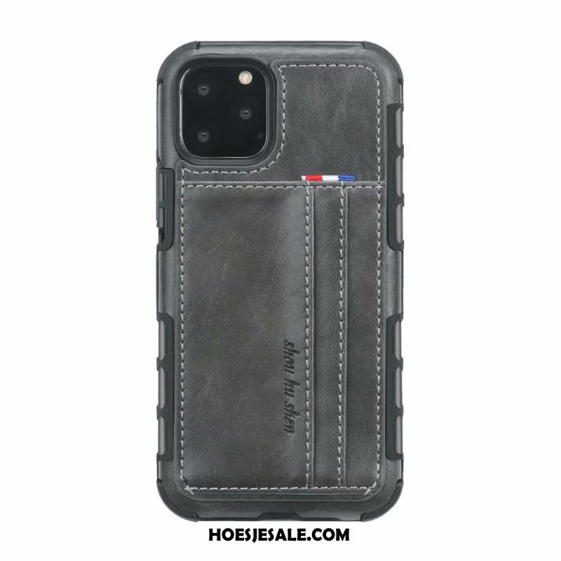 iPhone 11 Pro Hoesje Vintage All Inclusive Leren Etui Mobiele Telefoon Kaart Kopen