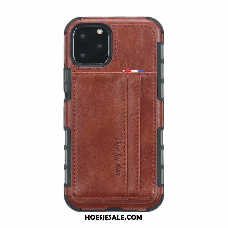 iPhone 11 Pro Hoesje Vintage All Inclusive Leren Etui Mobiele Telefoon Kaart Kopen