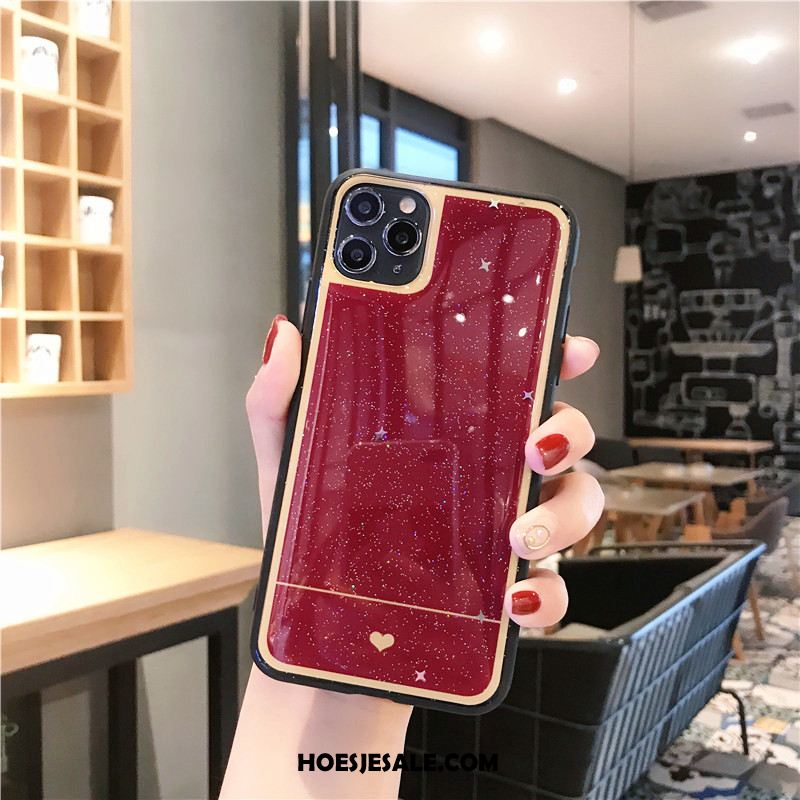 iPhone 11 Pro Max Hoesje All Inclusive Hoes Roze Anti-fall Rood Korting