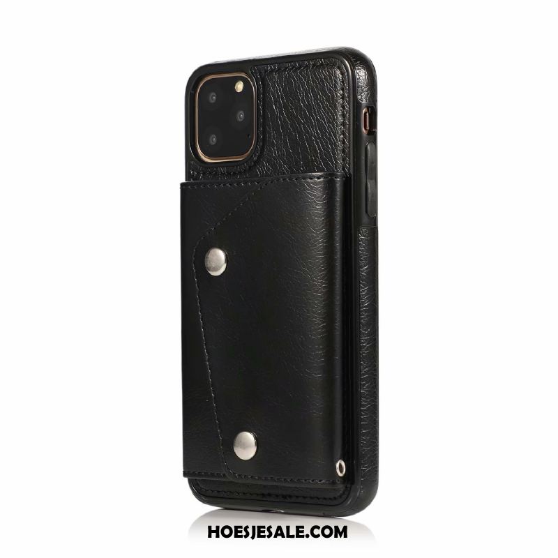 iPhone 11 Pro Max Hoesje All Inclusive Trendy Merk Persoonlijk Hanger Leren Etui Sale