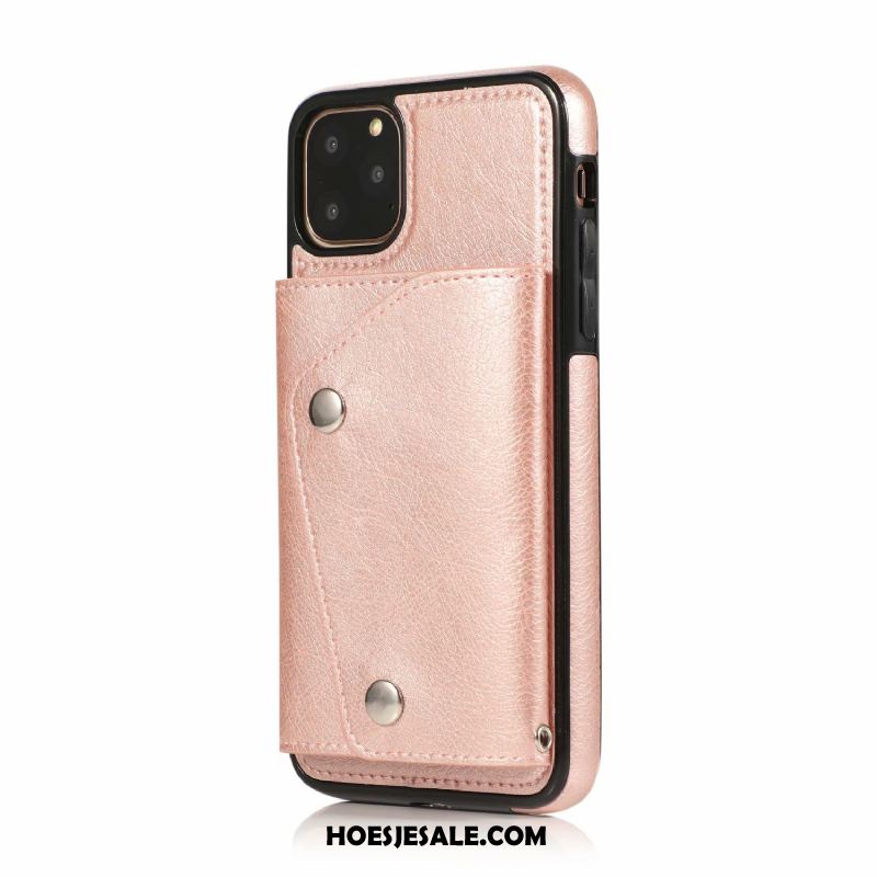 iPhone 11 Pro Max Hoesje All Inclusive Trendy Merk Persoonlijk Hanger Leren Etui Sale