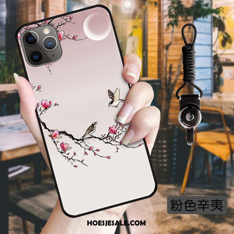 iPhone 11 Pro Max Hoesje Bescherming Vintage Inkt Zwart Kraanvogel Online