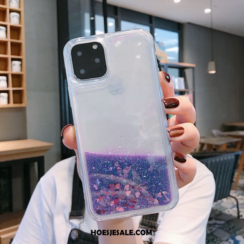 iPhone 11 Pro Max Hoesje Drijfzand Siliconen Mobiele Telefoon Roze Trendy Merk Goedkoop