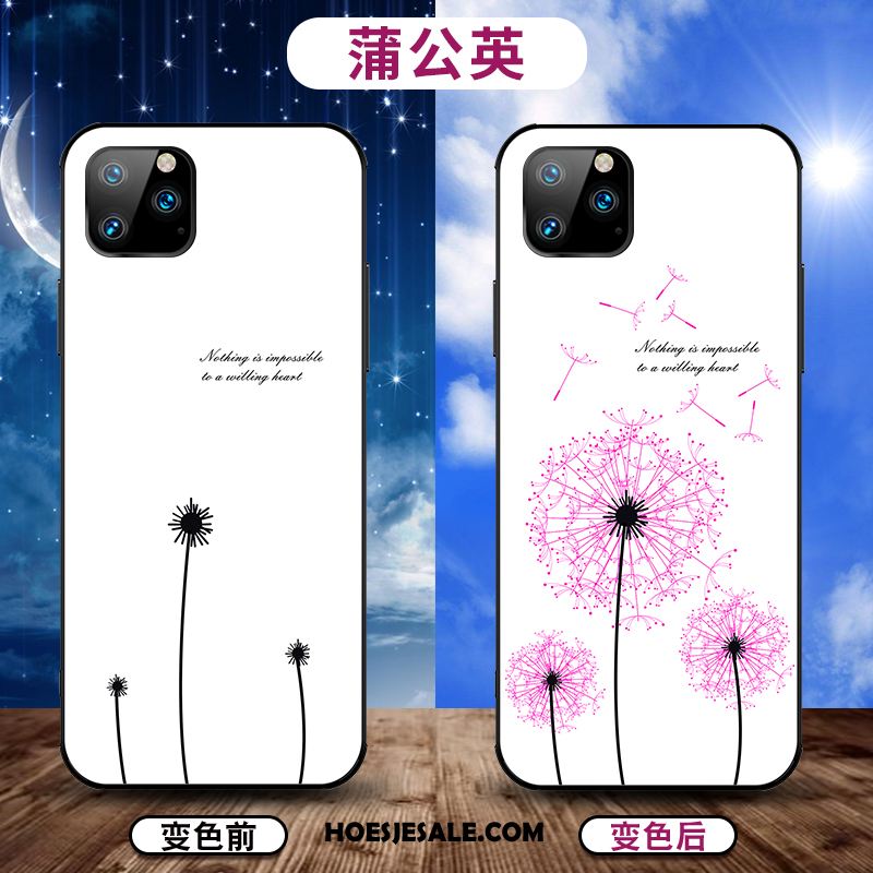 iPhone 11 Pro Max Hoesje Eenvoudige Purper Zacht Trendy Merk Glas Kopen