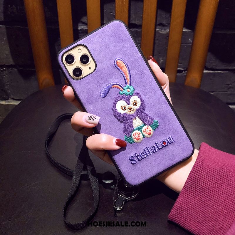 iPhone 11 Pro Max Hoesje Mobiele Telefoon Purper Geel Hoes Hanger Kopen