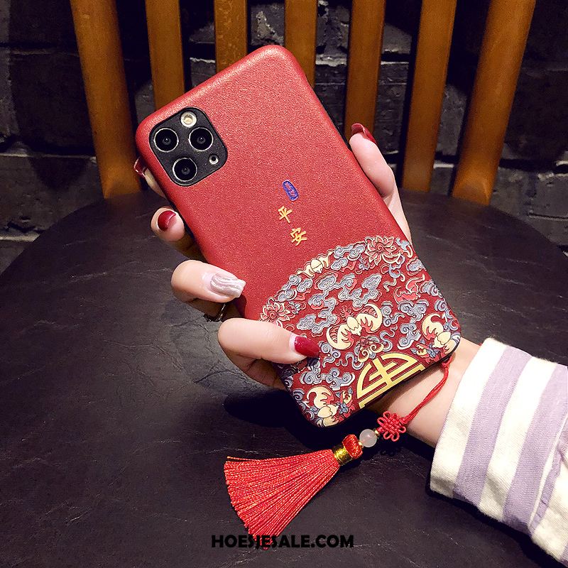 iPhone 11 Pro Max Hoesje Rood Hoes Mobiele Telefoon Chinese Stijl Nieuw Sale