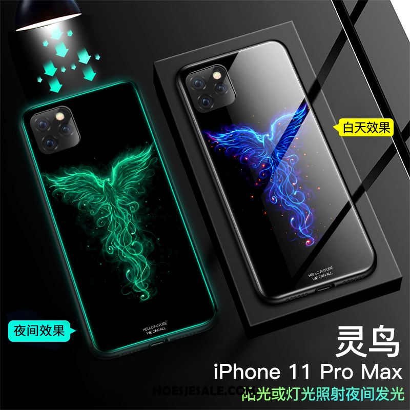 iPhone 11 Pro Max Hoesje Scheppend Bescherming Mobiele Telefoon Zwart Glas Sale