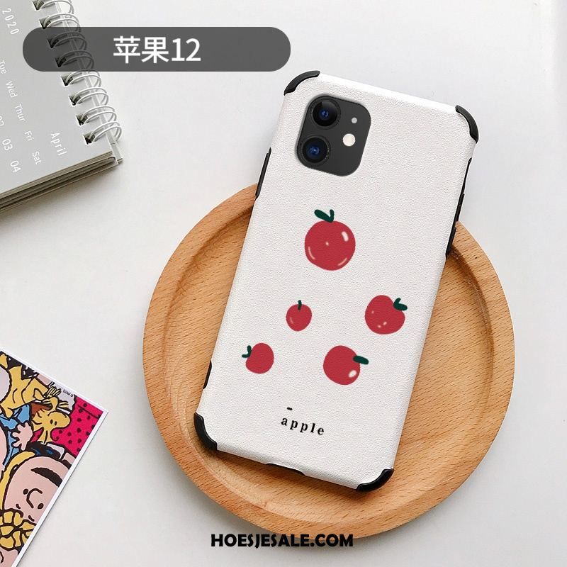 iPhone 12 Hoesje Bescherming Anti-fall Geel Spotprent Leren Etui Sale