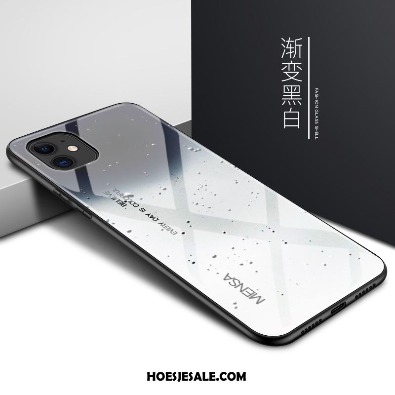 iPhone 12 Hoesje Glas Siliconen Mobiele Telefoon Hard Bescherming Goedkoop