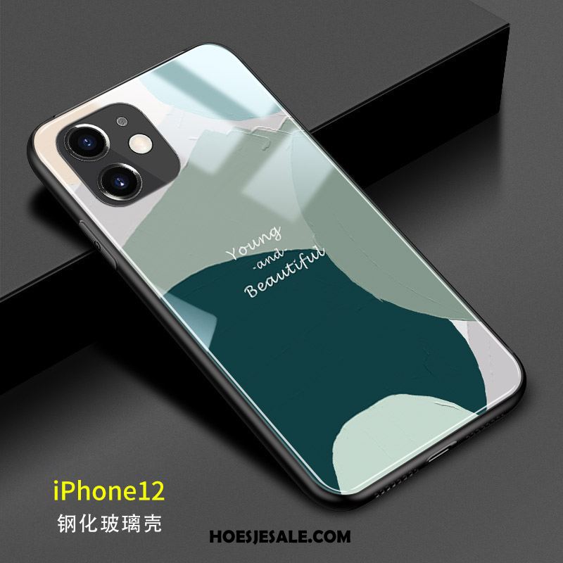 iPhone 12 Hoesje Scheppend Mobiele Telefoon Wind Glas Eenvoudige Kopen