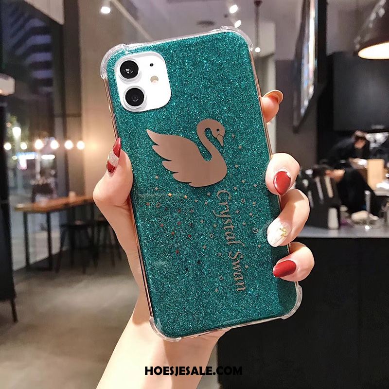 iPhone 12 Hoesje Siliconen High End Wit Groen Mobiele Telefoon Online