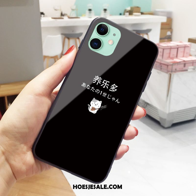 iPhone 12 Mini Hoesje Mobiele Telefoon Glas Lovers Eenvoudige Zwart Goedkoop