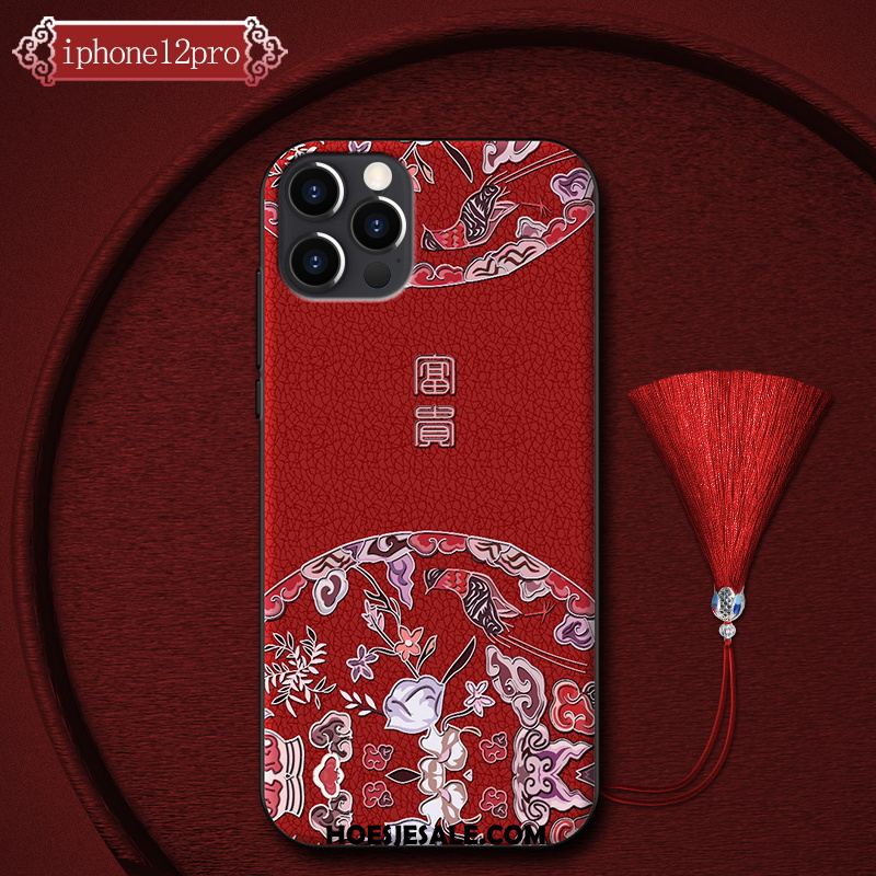 iPhone 12 Pro Hoesje Bescherming Chinese Stijl Siliconen High End Scheppend Goedkoop