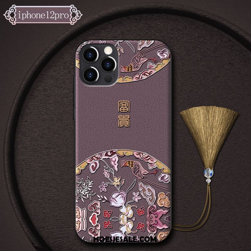 iPhone 12 Pro Hoesje Bescherming Chinese Stijl Siliconen High End Scheppend Goedkoop