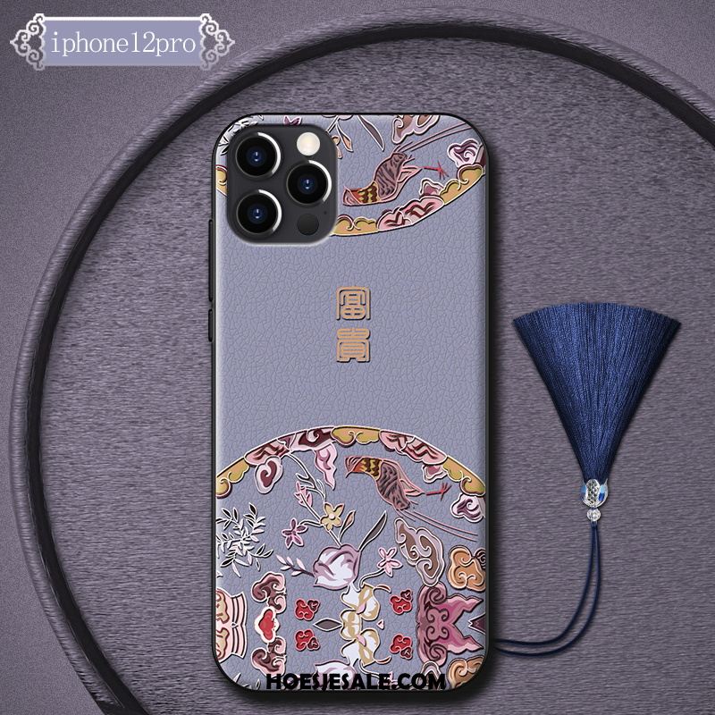 iPhone 12 Pro Hoesje Bescherming Chinese Stijl Siliconen High End Scheppend Goedkoop