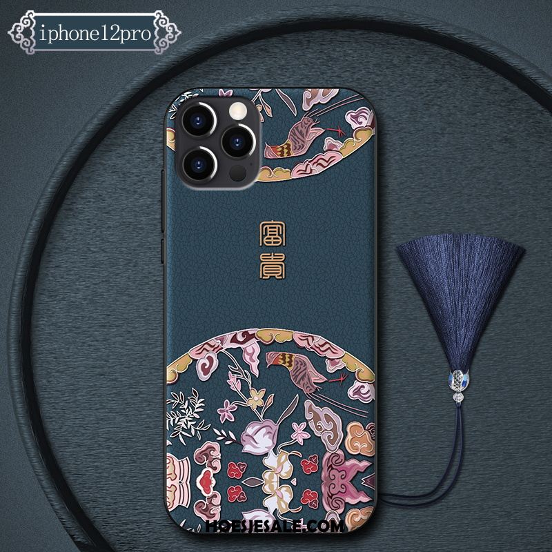 iPhone 12 Pro Hoesje Bescherming Chinese Stijl Siliconen High End Scheppend Goedkoop