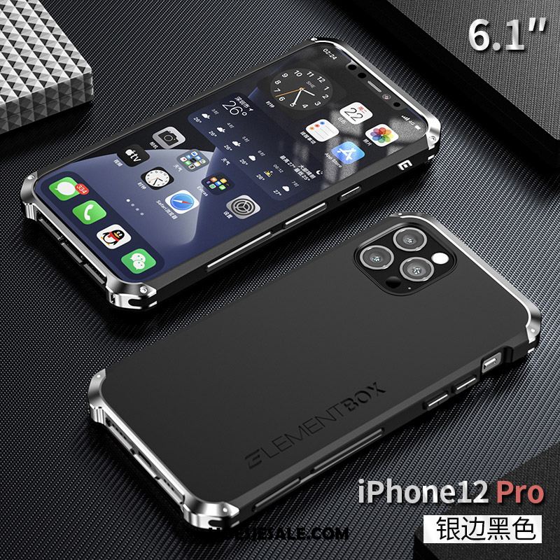 iPhone 12 Pro Hoesje Bescherming Metaal All Inclusive Anti-fall Siliconen Sale