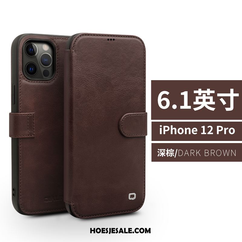 iPhone 12 Pro Hoesje High End Leren Etui Mobiele Telefoon Folio All Inclusive Kopen