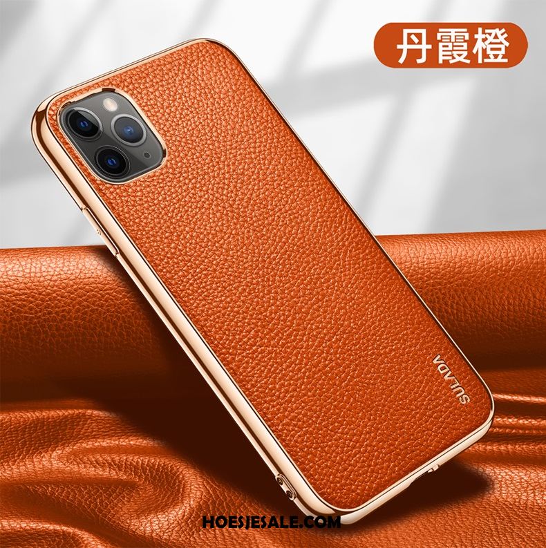 iPhone 12 Pro Hoesje Persoonlijk High End Rood Dun Leren Etui Aanbiedingen