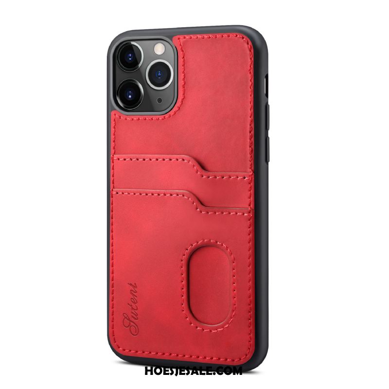 iPhone 12 Pro Max Hoesje Kaart Achterklep Leren Etui Mobiele Telefoon Nieuw Sale