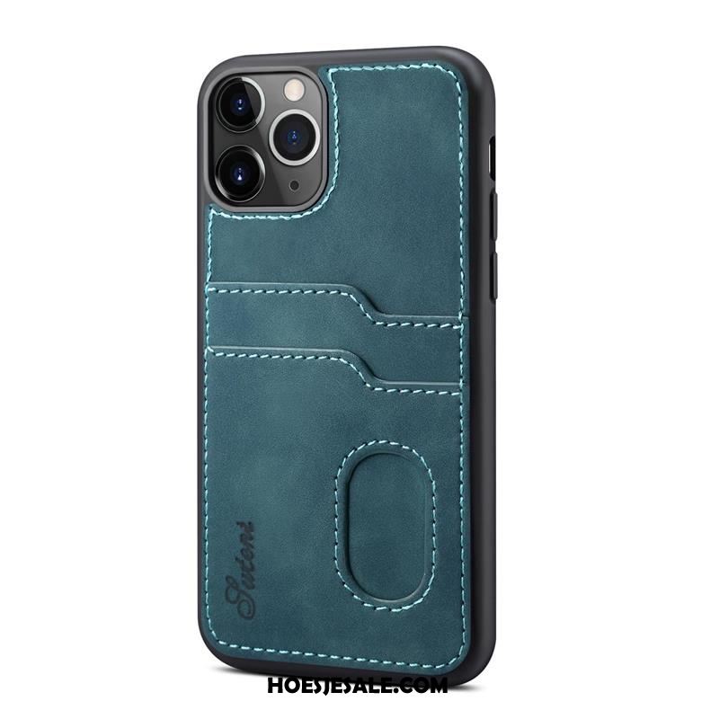 iPhone 12 Pro Max Hoesje Kaart Achterklep Leren Etui Mobiele Telefoon Nieuw Sale