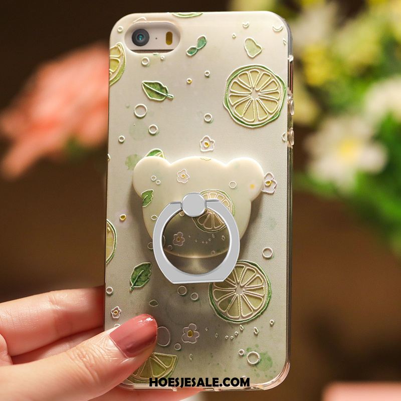 iPhone 5 / 5s Hoesje Anti-fall Groen Zacht Bescherming Elegante Sale