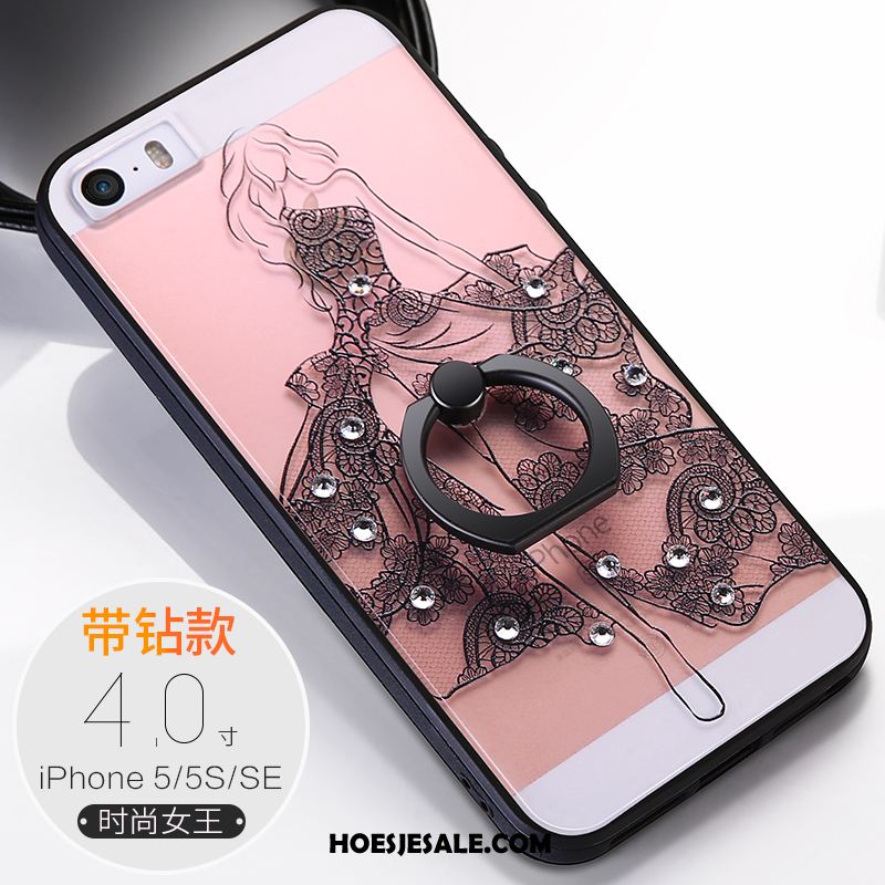 iPhone 5 / 5s Hoesje Anti-fall Persoonlijk Scheppend Mobiele Telefoon Roze Sale