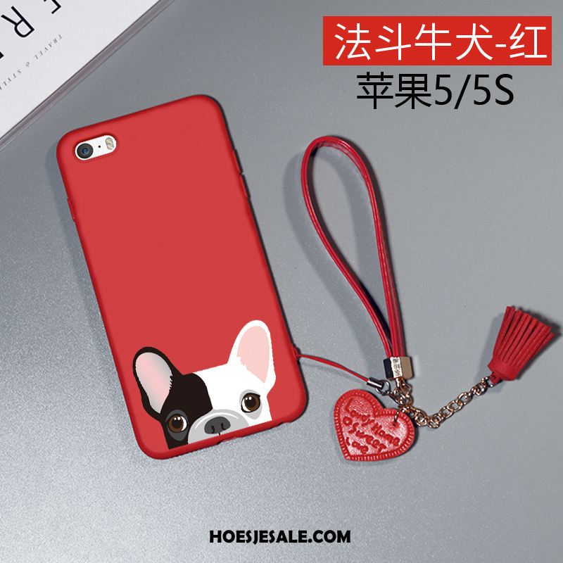 iPhone 5 / 5s Hoesje Anti-fall Siliconen Bescherming Rood Hoes Goedkoop