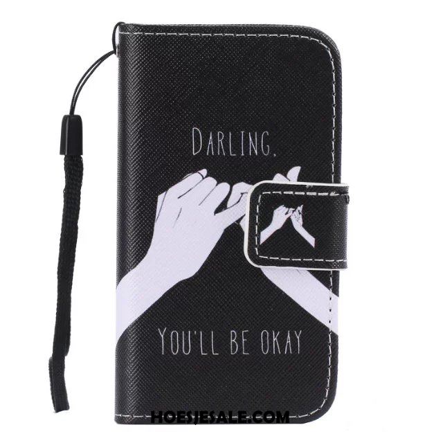 iPhone 5 / 5s Hoesje Bescherming Anti-fall Wit Leren Etui Clamshell Winkel