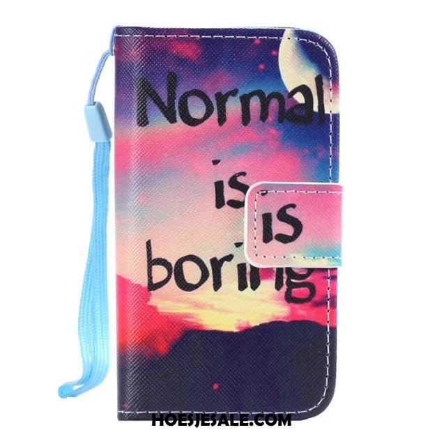 iPhone 5 / 5s Hoesje Bescherming Anti-fall Wit Leren Etui Clamshell Winkel