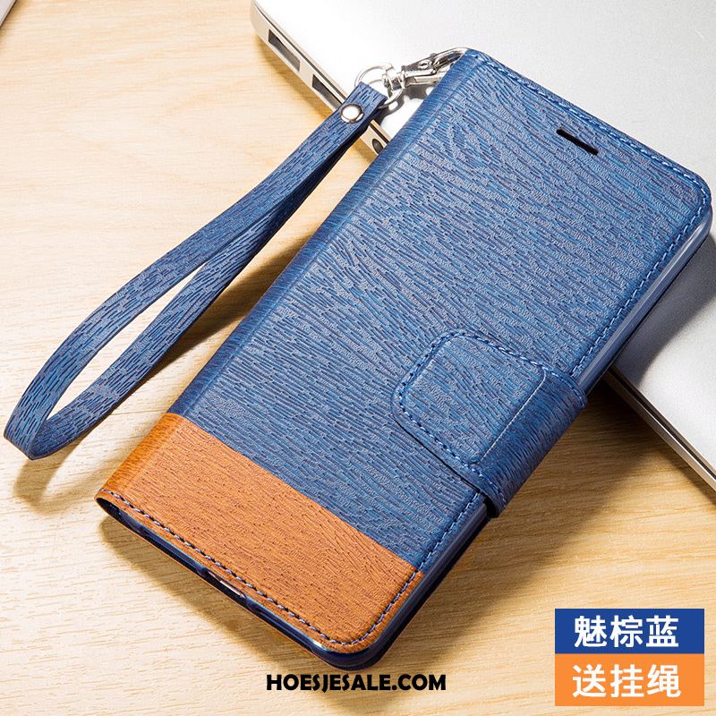 iPhone 5 / 5s Hoesje Blauw Leren Etui Hanger Hoes Zacht Online