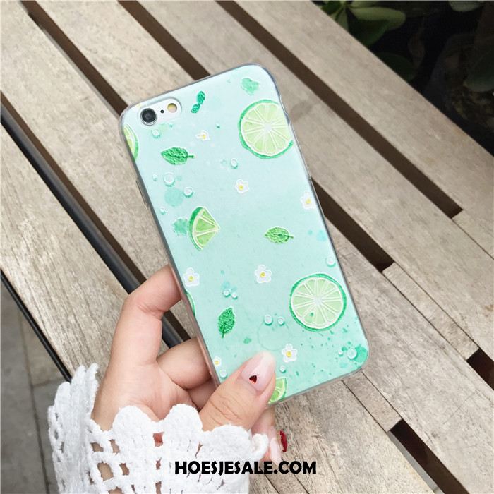 iPhone 5 / 5s Hoesje Citroen Groen Reliëf Scheppend Fruit Goedkoop