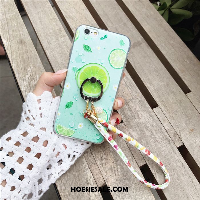 iPhone 5 / 5s Hoesje Citroen Groen Reliëf Scheppend Fruit Goedkoop