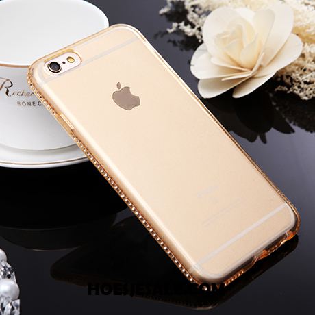 iPhone 5 / 5s Hoesje Doorzichtig Met Strass Zacht Goud Bescherming Online