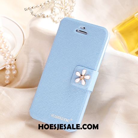 iPhone 5 / 5s Hoesje Eenvoudige Leren Etui Mobiele Telefoon Ondersteuning Clamshell Korting