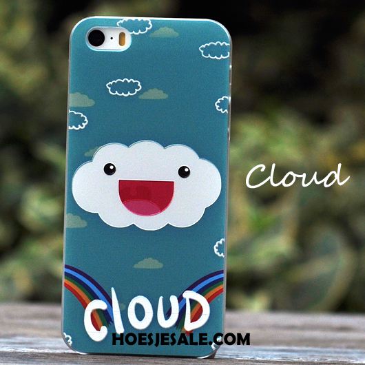 iPhone 5 / 5s Hoesje Hard Wit Spotprent Hoes Reliëf Sale