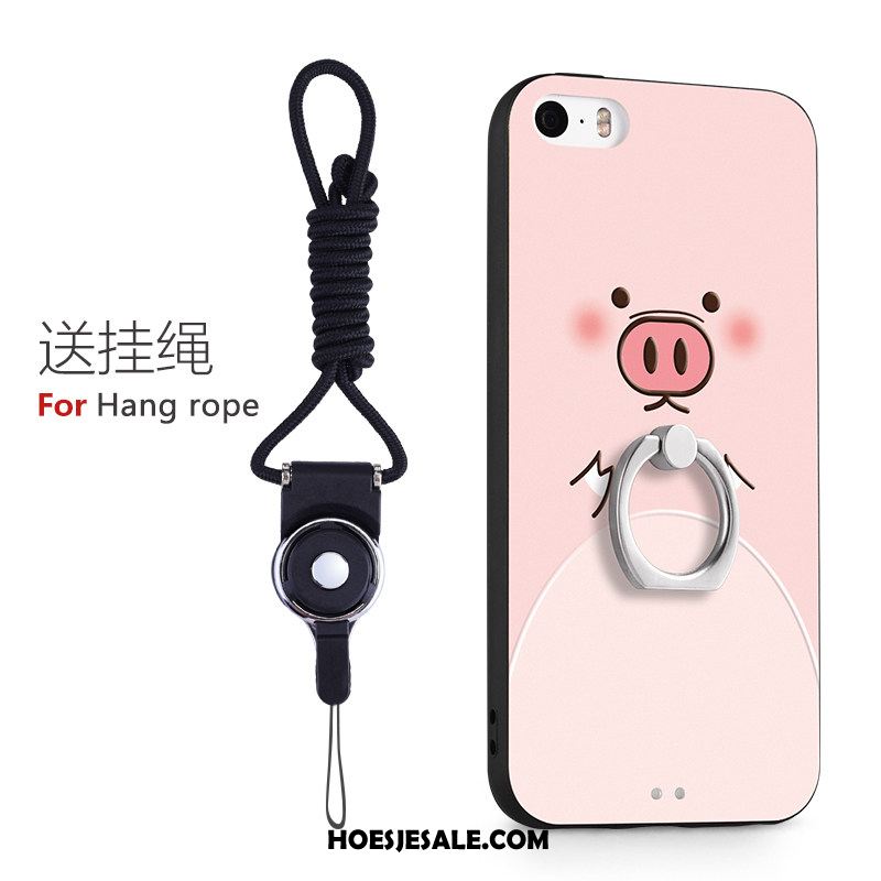 iPhone 5 / 5s Hoesje Hoes Hanger Roze Siliconen Mobiele Telefoon Kopen