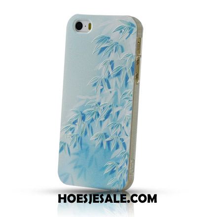 iPhone 5 / 5s Hoesje Mobiele Telefoon Blauw Anti-fall Hoes Reliëf Goedkoop