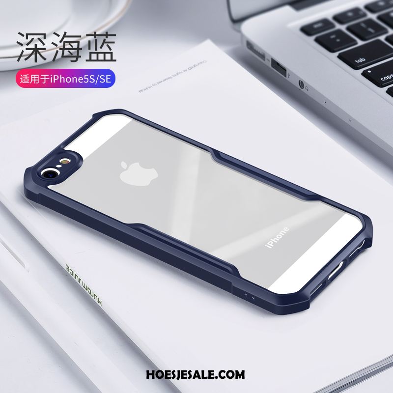 iPhone 5 / 5s Hoesje Omlijsting All Inclusive Anti-fall Blauw Persoonlijk Winkel