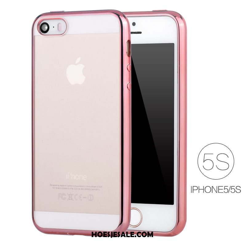 iPhone 5 / 5s Hoesje Plating Hoes Siliconen Dun Roze Kopen