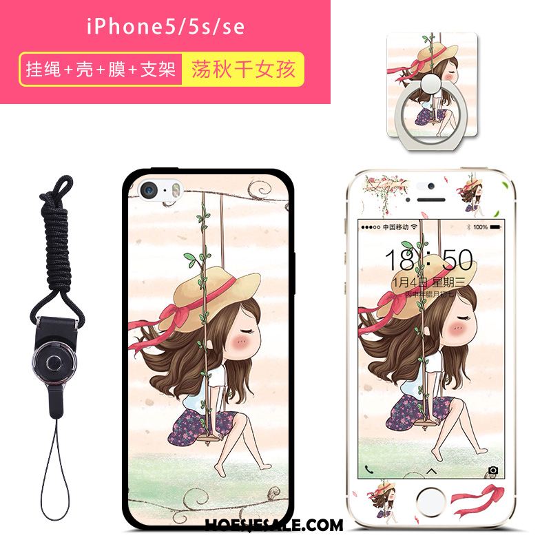 iPhone 5 / 5s Hoesje Trend Siliconen Mobiele Telefoon Anti-fall Hanger Goedkoop