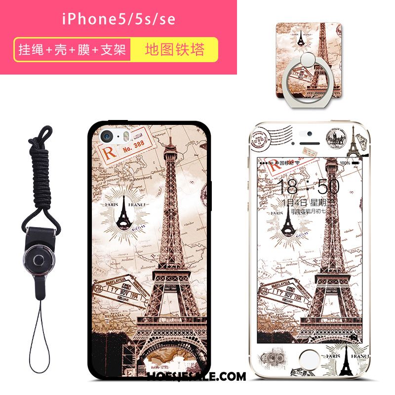 iPhone 5 / 5s Hoesje Trend Siliconen Mobiele Telefoon Anti-fall Hanger Goedkoop