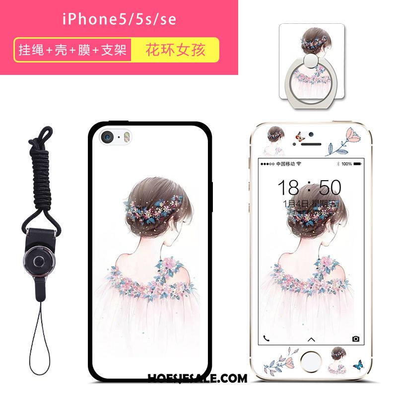 iPhone 5 / 5s Hoesje Trend Siliconen Mobiele Telefoon Anti-fall Hanger Goedkoop