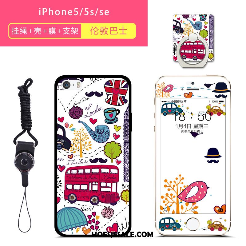 iPhone 5 / 5s Hoesje Trend Siliconen Mobiele Telefoon Anti-fall Hanger Goedkoop