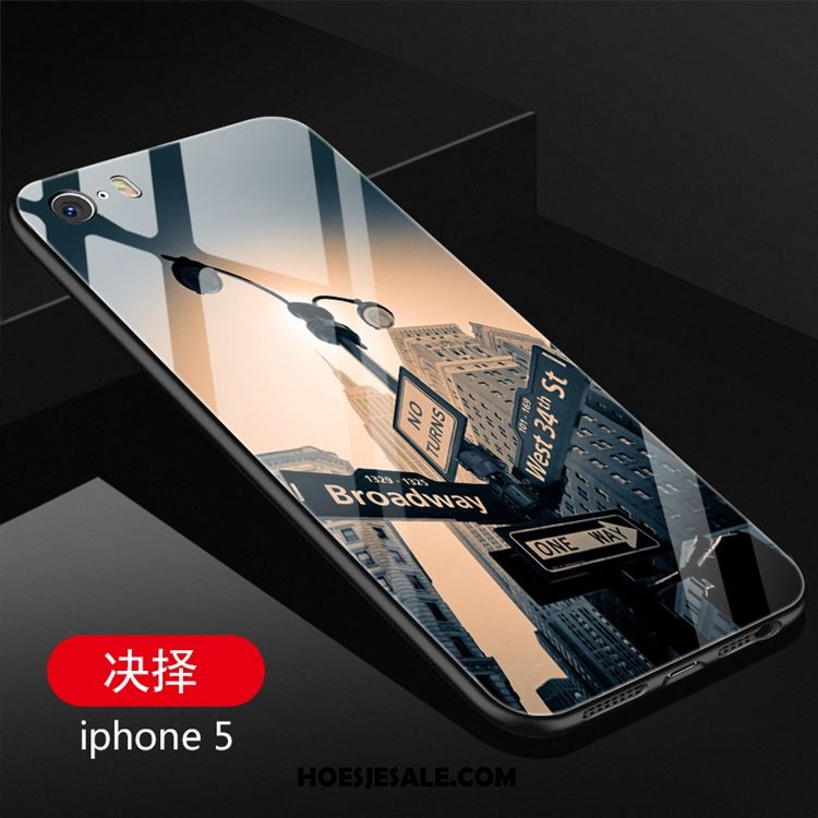 iPhone 5 / 5s Hoesje Trendy Merk Hoes Glas Spotprent Mobiele Telefoon Winkel