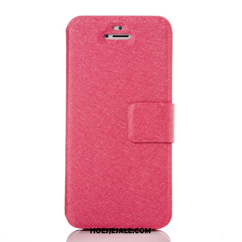 iPhone 5 / 5s Hoesje Wit Hoes Zilver Mobiele Telefoon Leren Etui Sale